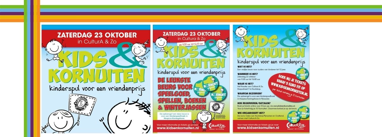 Kids& Kornuiten flyers Dames van Oostland